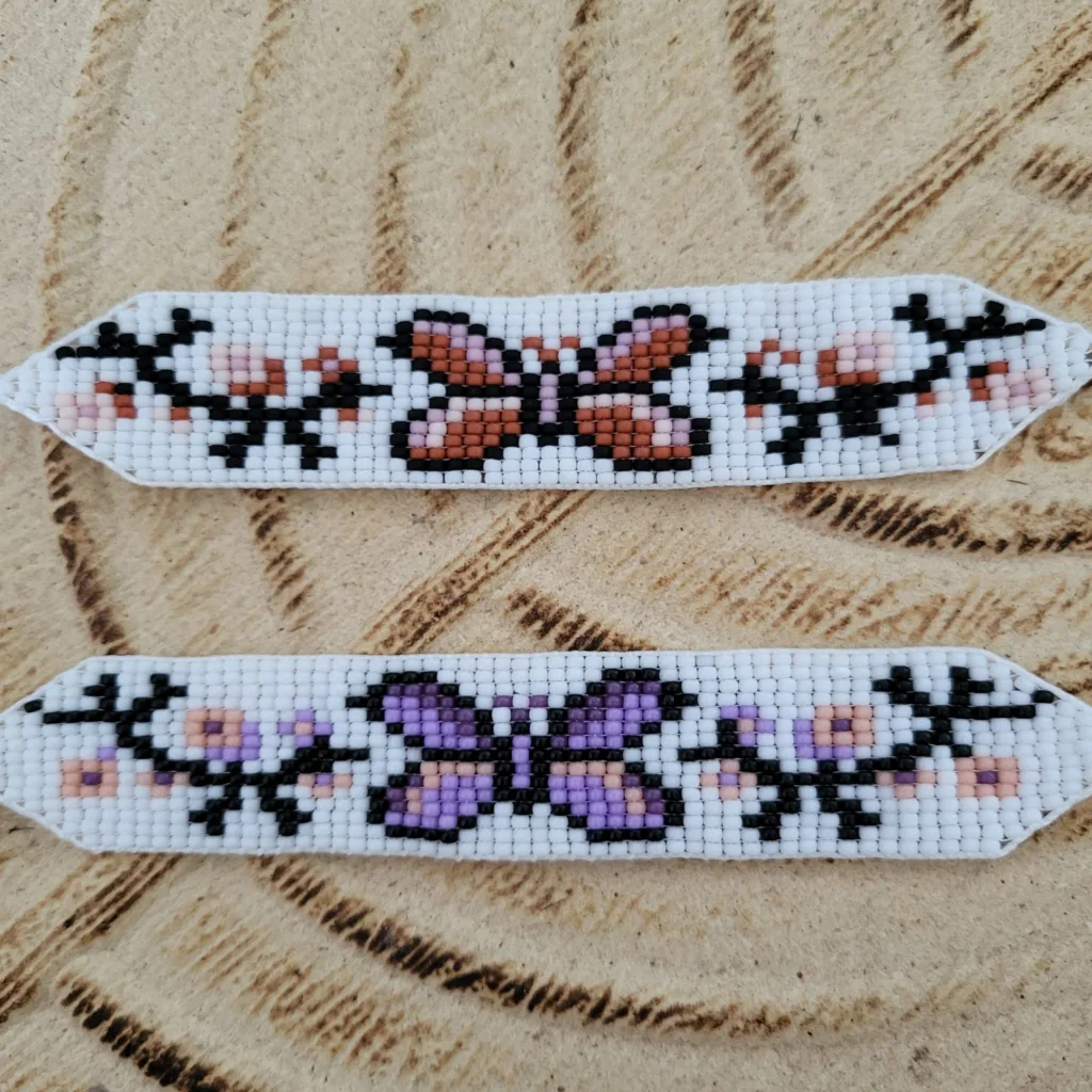 Vlinderarmband geweven met Miyuki-kralen